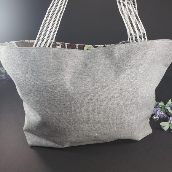 Stitch Canvas Casual Shoulder Tote Bag - Picture 4 of 16